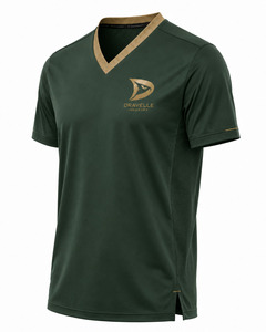 Chemise d'entraînement d'arts martiaux pour homme, col en V, vert, respirante, en polyester, uniforme pour la pratique du karaté et du taekwondo - Product Image 2