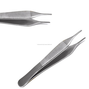 Pinces à coton dentaire, pinces à tissus, pinces chirurgicales de dissection en acier inoxydable à pointe dentelée, ensemble d'instruments manuels CE - Product Image 5