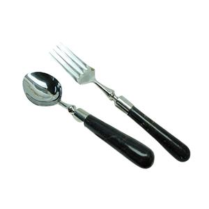 Juego de servidores de ensaladas decorativas, estilo real, hecho a mano, con Color Vector de resina, mango hecho a mano - Product Image 3