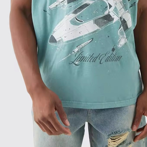 T-shirt sans manches sport élégant pour homme en polyester/coton, séchage rapide et respirant, vêtements de sport d'été pour homme - Product Image 5