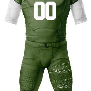 Adult Tackle American Football Uniform with <b>Pads</b> Custom Logo Design Plus Size Short Sleeve - Product Image 5