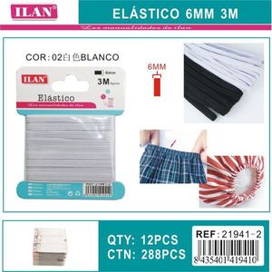 Iln <b>Elastic</b> Band 6Mm 3M White For Sewing And Crafting - Product Image 3