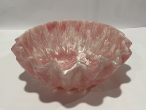 Tazón de Resina Verde Claro con Textura de Venus, Estilo Última Moda, para Servir Frutas y Ensaladas, Ideal para Fiestas, Empaquetado en Cartón - Product Image 3