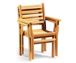 Modern <b>Round</b> Wood Dining <b>Table</b> Set with Stackable Chairs for Park Outdoor Use - Product Image 5