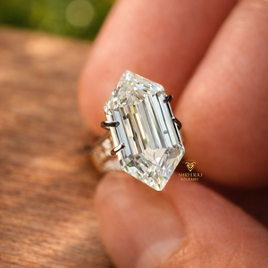 Diamante holgado único de 5 quilates con corte marquesa holandés, cultivado en laboratorio, pulido a mano, certificado IGI, joyería con corte hexagonal - Product Image 1