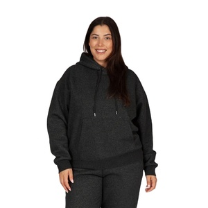 Sweat à capuche en coton polaire surdimensionné en vrac pour femmes avec logo et design personnalisables - Product Image 5