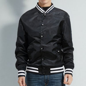 Blouson universitaire en toile grande taille pour homme, style bomber décontracté avec fermeture éclair, broderie, saison automne, veste Letterman avec décoration en fourrure - Product Image 6