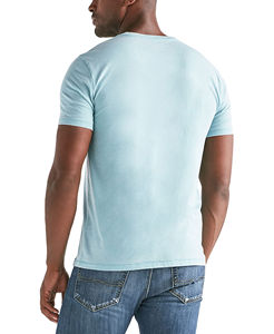 Nuevo modelo de verano, ropa de calle para hombre, camisetas de alta calidad, cuello en V, manga corta, camisetas lisas con cuello en V para hombre - Product Image 2