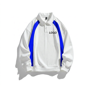 Mens Spring Sporty Fashion Solid Casual Printed Hoodie Custom <b>Jersey</b> Polyester/Cotton V-neck Button Design 350g - Product Image 5