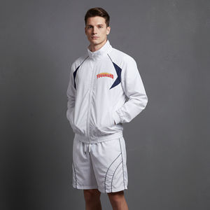 Conjunto Deportivo de 2 Piezas para Hombre, Color Sólido, con Ribete, 100% Algodón, Chaqueta Oversize con Hombros Caídos, Pantalones hasta la Rodilla, Estilo Urbano, Moda 2026 - Product Image 1