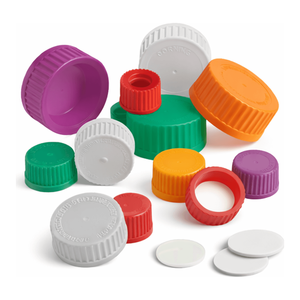 Bouchons à vis Corning pour flacons de stockage PYREX GL25-GL45, options PTFE/Silicone pour usage en laboratoire - Product Image 1