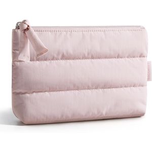 Bolsa de Maquillaje Portátil para Mujer, Pequeña, Resistente al Agua, Organizador de Viaje con Cierre Decorativo, Bolsa y Estuche Cosmético Acolchado - Product Image 1