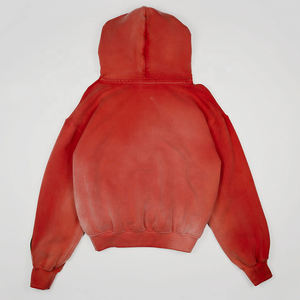 Sweat à capuche pour homme de haute qualité, personnalisé, style streetwear, coupe oversize, 100% coton, effet délavé soleil, par le fabricant Rainbow Spray - Product Image 2