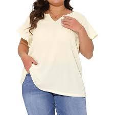 Camiseta holgada para mujer, de tejido transpirable, corta, informal, talla grande, para uso diario y cómodo. - Product Image 2