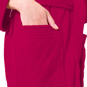 Peignoirs pour femmes adultes en coton 100% au design élégant, tailles personnalisées, couleurs unies, les plus vendus, fournisseur en Inde. - Product Image 5
