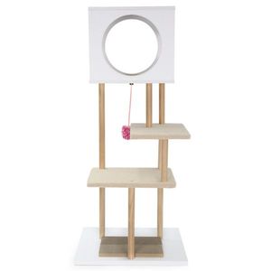 Condo pour chat à double porte avec kit anti-basculement, arbre à chat multi-niveaux avec 2 griffoirs pour chats d'intérieur - Product Image 2