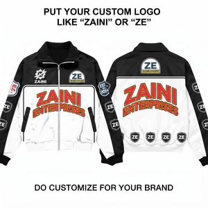 Premium 110 GSM Waterproof Breathable Winter <b>Men's</b> High Street Style Polyester Windbreaker <b>Jacket</b> Black <b>White</b> Custom Logo Print - Product Image 1