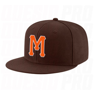 Casquette Snapback Ajustable Marron Orange Blanc Brodée Personnalisée avec Logo Premium – Casquette de Baseball pour Équipe Sportive ou Streetwear - Product Image 1