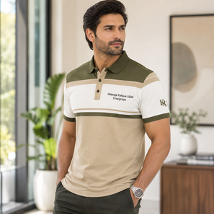 Khawaja Rafique Ullah Enterprises Men's <b>Black</b> 100% Cotton Formal for Shirt Embroidered Logo Full Sleeve Spring Wear Breathable - Product Image 3