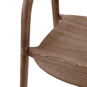 Silla de Comedor Ergonómica y Ecológica de Madera de Teca Sólida con Asiento Tapizado para Muebles Modernos de Hostelería y Restaurantes - Product Image 6