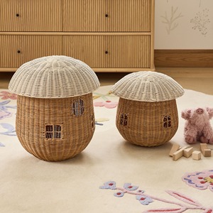 บ้านเห็ดหวายสานมือ ของตกแต่งห้องเด็ก ขายส่ง บ้านของเล่นน่ารักสำหรับเด็กเล็ก - Product Image 5