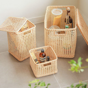 Supplier direct price rattan <b>storage</b> box big & <b>small</b> sizes wholesale eco friendly <b>lidded</b> <b>boxes</b> - Product Image 4