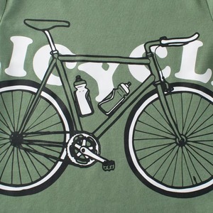 Camiseta de Manga Corta Verde Personalizada para Hombre con Estampado de Bicicleta, Cuello Redondo Informal, Corte Regular, Jersey de Algodón, Diseño Transpirable - Product Image 2
