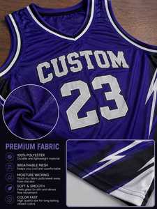 Custom Unisex Adult Basketball Jersey & Shorts Set-100% Polyester Quick Dry Breathable V-Neck Sleeveless Sports Uniform - Product Image 3