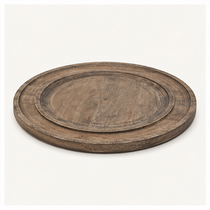 Assiettes rondes en bois de manguier, fabrication artisanale, style rustique, pour la décoration de table de mariage, fournitures pour événements et fêtes, fourniture directe usine - Product Image 2