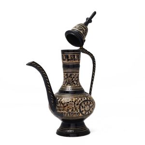 Vintage Brass <b>Arabic</b> Coffee Pot Decorative Teapot Handmade Engraved Metal Ewer for Home Decor Collectibles - Product Image 5
