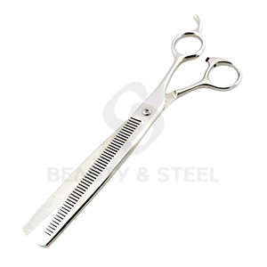 Professional Stainless Steel Hair Cutting Scissors with Bamboo Style Handle and Hexagon Finger <b>Ring</b> Design - Product Image 6