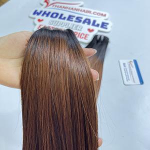 HOT ITEM Ombre Color Bone Straight Weft Hair Extensions 100% Luxury Virgin Vietnamese Human No Shedding No <b>Tangle</b> High Quality - Product Image 4