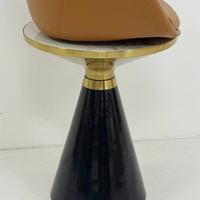Fauteuil de salon moderne en cuir, style italien, pivotant, avec base conique, pour la salle à manger à domicile