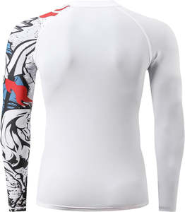 Chemises de compression respirantes à manches courtes en mesh pour hommes, protection solaire UV, séchage rapide, pour entraînement, yoga, gym, course à pied, sport, MMA, rashguard - Product Image 3