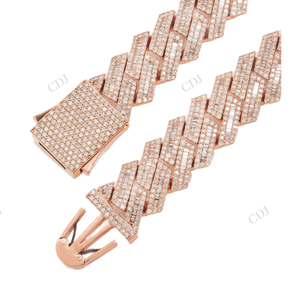 สร้อยคอแบบ Cuban Link ชุบทอง ขนาด 16 มม. ยาว 22 นิ้ว ประดับด้วยเพชร VVS Moissanite สไตล์ฮิปฮอป เครื่องประดับคุณภาพสำหรับผู้หญิง - Product Image 2