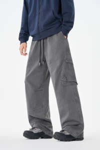 Pantalones SIDDIQUI HOSINEX para Hombre/Mujer, de Lona, Poliéster/Algodón, Estilo Vintage Oscuro, Ecológicos, Antiarrugas, de Secado Rápido, Ligeros y Elásticos - Product Image 2