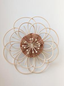 Decorative Rattan Flower Pia Handmade Boho <b>Wall</b> Hanging <b>Wicker</b> Flower Nursery Room <b>Decor</b> Aesthetic Home Gift - Product Image 1