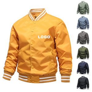 Blouson universitaire d'hiver haut de gamme pour homme, style baseball, avec corps en laine et manches en polyester, qualité supérieure, col montant, pour le basketball - Product Image 1