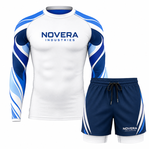 Créez votre propre ensemble rashguard et short de BJJ personnalisé – Tenue de compression sur mesure pour hommes pour le Jiu Jitsu, le MMA et la boxe - Product Image 1