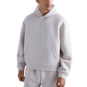 Sweat à capuche blanc lourd épaule tombante hommes sweat Logo personnalisé français éponge poids lourd sweat à capuche surdimensionné exportation de BD - Product Image 2