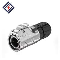 Connecteur d'alimentation circulaire LP12 à 2/3 broches, tout métal, étanche IP67, à bornes à vis, pour connexion de câble d'alimentation, directement de l'usine