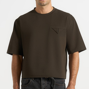 Unisex Solid Color Knitted Long Sleeve T-Shirt O-Neck Casual Regular Fit Customized Color Heavyweight Polyester Custom <b>Logo</b> - Product Image 1