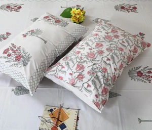 Premium Handmade Indian Cotton <b>Flat</b> Sheet Jaipur Hand Block Print Boho Floral Bedding Queen King Bedspread - Product Image 3