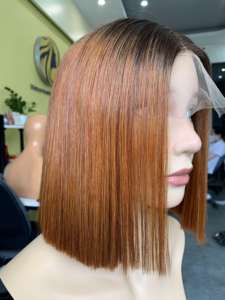 Peluca de Cabello Humano Virgen Remy Vietnamita, Lisa y Sedosa, con Frente de Encaje sin Pegamento, Doble Trama a Máquina, Todos los Colores, Teñible - Product Image 5