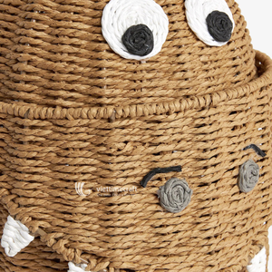 Paper Rope Monster Toy Basket Fun Woven Dinosaur Storage Bin Lid Durable Artisan Kids Nursery Organizer Playroom Decor <b>Wardrobe</b> - Product Image 3