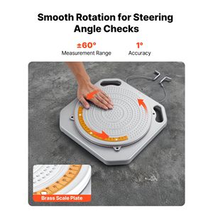 Placas giratorias para alineación de ruedas de 2 toneladas de capacidad, 2 unidades, con medidores de latón, plataforma giratoria de 360 grados para una alineación fácil de ruedas - Product Image 4