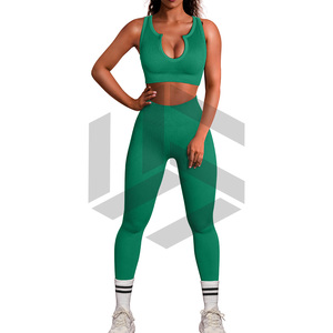 Conjunto de Yoga de Cintura Alta para Mujer: Sujetador Deportivo y Leggings para Fitness, Conjuntos de Yoga para Entrenamiento, Pantalones de Yoga de Cintura Alta con Efecto Push-Up - Product Image 3