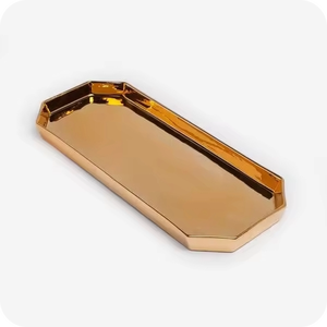 Plateau de présentation en métal de haute qualité pour le Ramadan, spécial Iftar, pour aliments, fruits, légumes, dattes, décorations, plateaux de service - Product Image 4