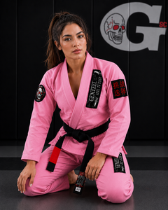 Kimonos rosas de jiu jitsu brasileño para mujer, gis de BJJ con logotipos y etiquetas privadas a precio de mayoreo directo de fábrica. - Product Image 6