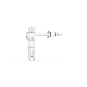 Pendientes de Oro Blanco de 14K con Diamantes Cultivados en Laboratorio, Diseño de Hoja con Diamantes Marquise, para Mujer – Joyería Floral Elegante de Diseñador - Product Image 3